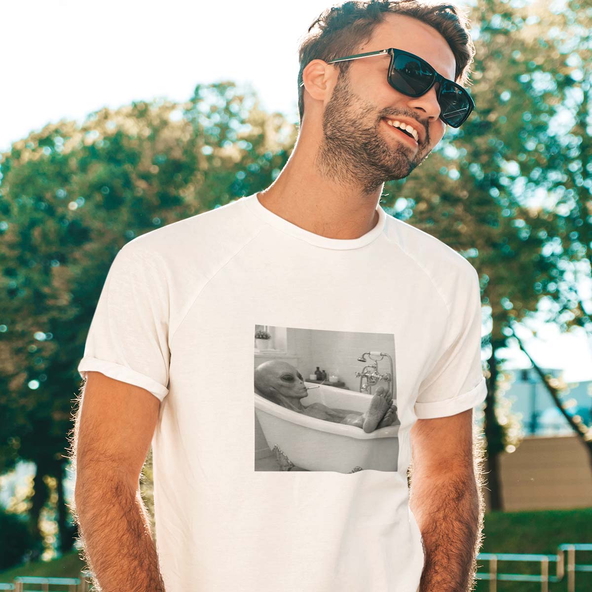 Alien Tub Soak Mens Triblend Tee