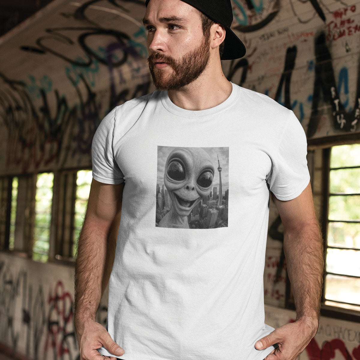 Alien T Shirt, alien print t shirt, mens alien t shirt,